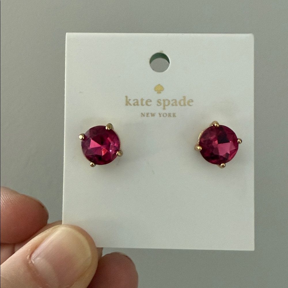 Kate Spade Fuchsia Crystal Stud Earrings - Picture 1 of 3